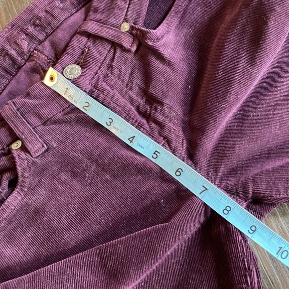 7 for all Mankind ladies corduroy pants in deep burgundy. Size 26. - Picture 7 of 8